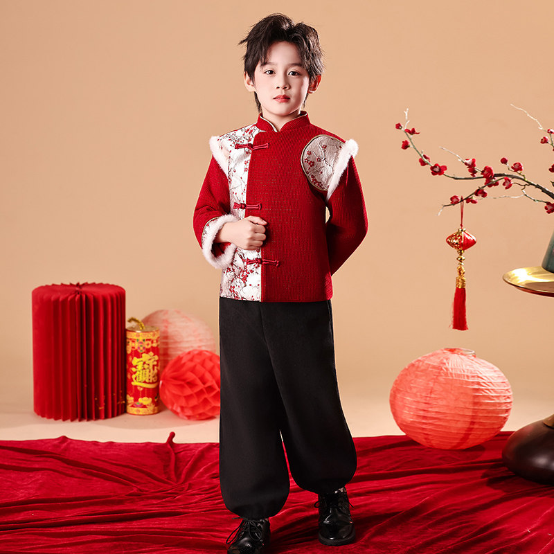 2026年新款男女童冬季拜年服加绒加厚中国风合唱服儿童元旦演出服,淘宝优惠券,粉丝福利购,淘宝优惠卷