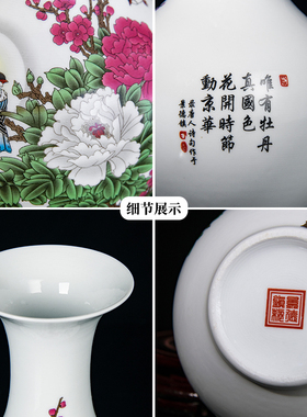 景德镇陶瓷器摆件花瓶客厅家居