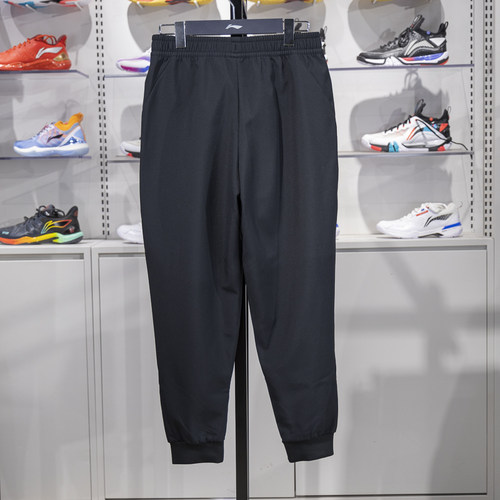 中国李宁女子2025冬季健身系列防泼水加绒保暖束脚运动裤AYKT652 - 图0