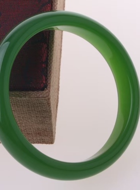 天然和田玉碧玉手镯女款