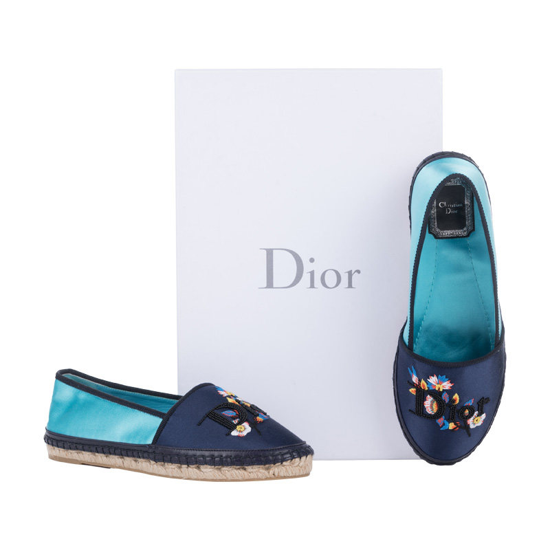 dior /迪奥绣花钉珠女士休闲布鞋 黛慕名品海外布鞋