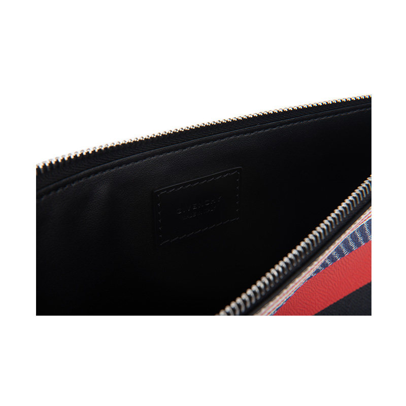 givenchy /纪梵希条纹荔枝纹手拿包 黛慕名品海外男士包袋