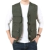 Vest ngoài trời nam nhiều túi cá nhiếp ảnh gia vest vai mỏng phần nhanh khô vest bên ngoài mặc vest tùy chỉnh in logo - Dệt kim Vest Dệt kim Vest