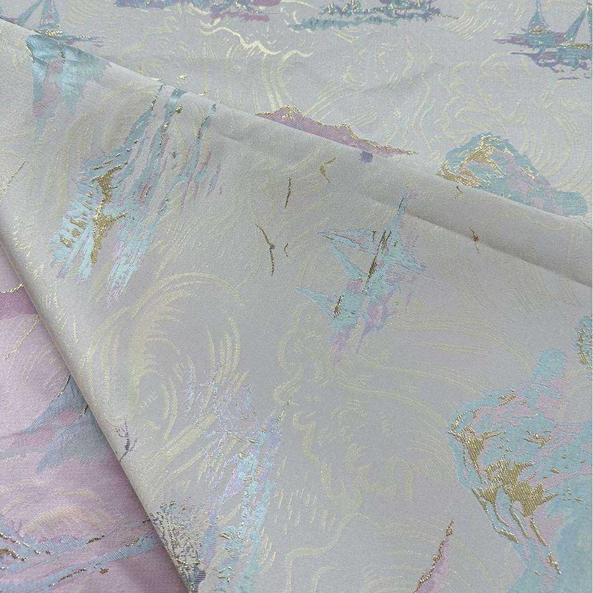 高经缎料山水提花织金布料中国风织金礼服伴娘装旗袍服装面料9907,淘宝优惠券,粉丝福利购,淘宝优惠卷