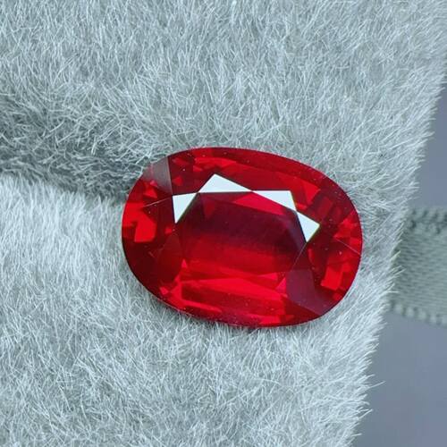典藏级大克拉鸽血红 5.06ct 天然无烧鸽血红红宝石 GRS权威证书 - 图1