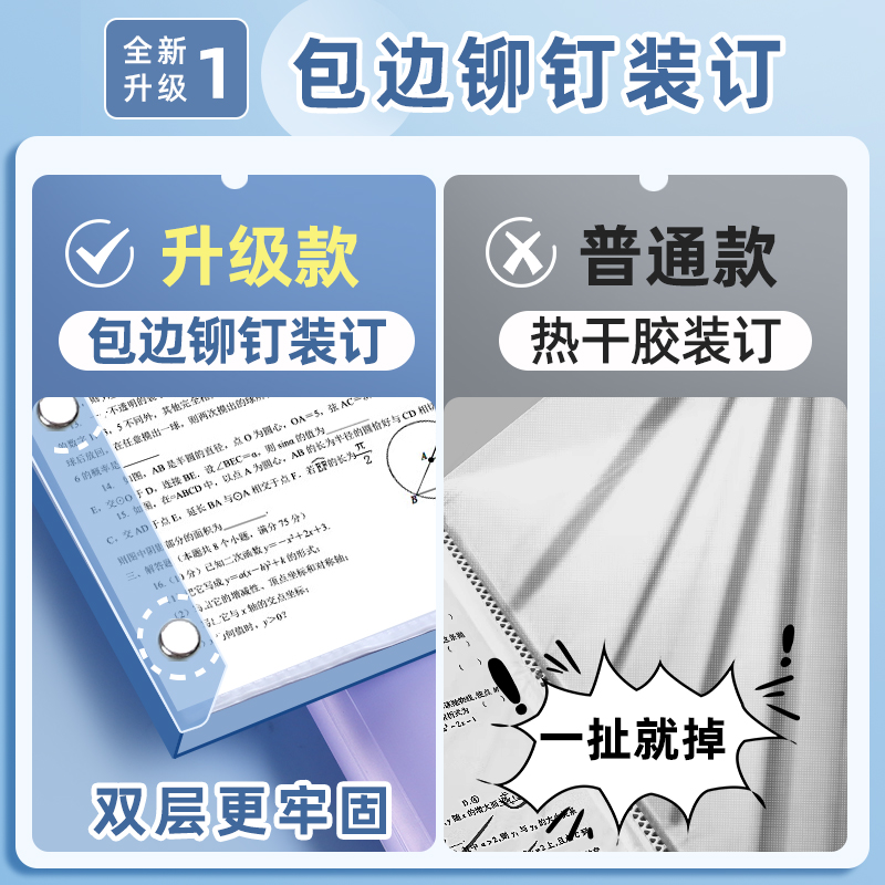 A3试卷收纳袋试卷夹文件夹试卷整理神器多层透明插页放装卷子的夹子小学生用A4考卷资料册初中生高中科目分类 - 图1