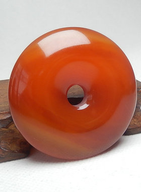 男女红玛瑙大平安扣吊坠车挂挂件