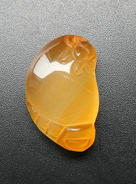 知足常乐小脚丫手工配饰玉吊坠