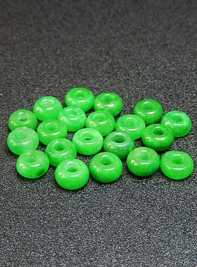 佟掌柜碧绿色小玉环手工配珠散珠