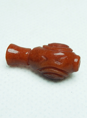 红绯色通孔宝瓶串饰玉石散件隔珠