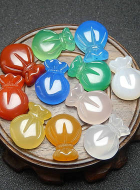 吊坠玉髓玛瑙钱袋子项链挂件饰品