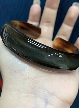 瑕疵特价星空羊角镯稀有五彩斑斓色一物一图  简装