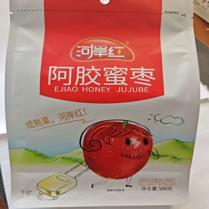 河岸红阿胶蜜枣500g山东去核大枣独立包装网红休闲小零食阿娇金丝