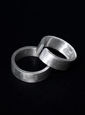 顶男戒指手工纯银男女