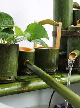 造景竹子流水过滤器开业礼品定制