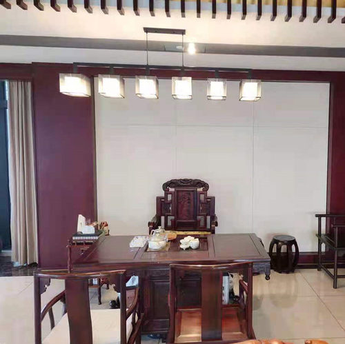 新中式吊灯餐厅灯三头客厅中国风茶室吧台禅意现代简约饭厅长方形 - 图2