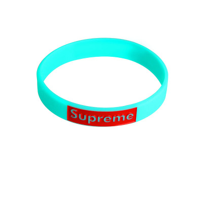欧美潮牌 运动橡胶手镯男女学生百搭硅胶手环情侣腕带手链 supreme 欧美潮牌 运动橡胶手镯男女学生百搭硅胶手环情侣腕带手链 supreme