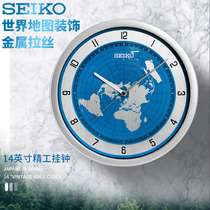 seiko Japanese fine work clock 14-inch minimalist metal clock face living room home hanging wall clock bedroom hanging clock