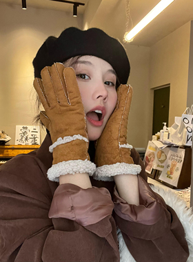 出行滑雪bi备五指加厚手套巨保暖