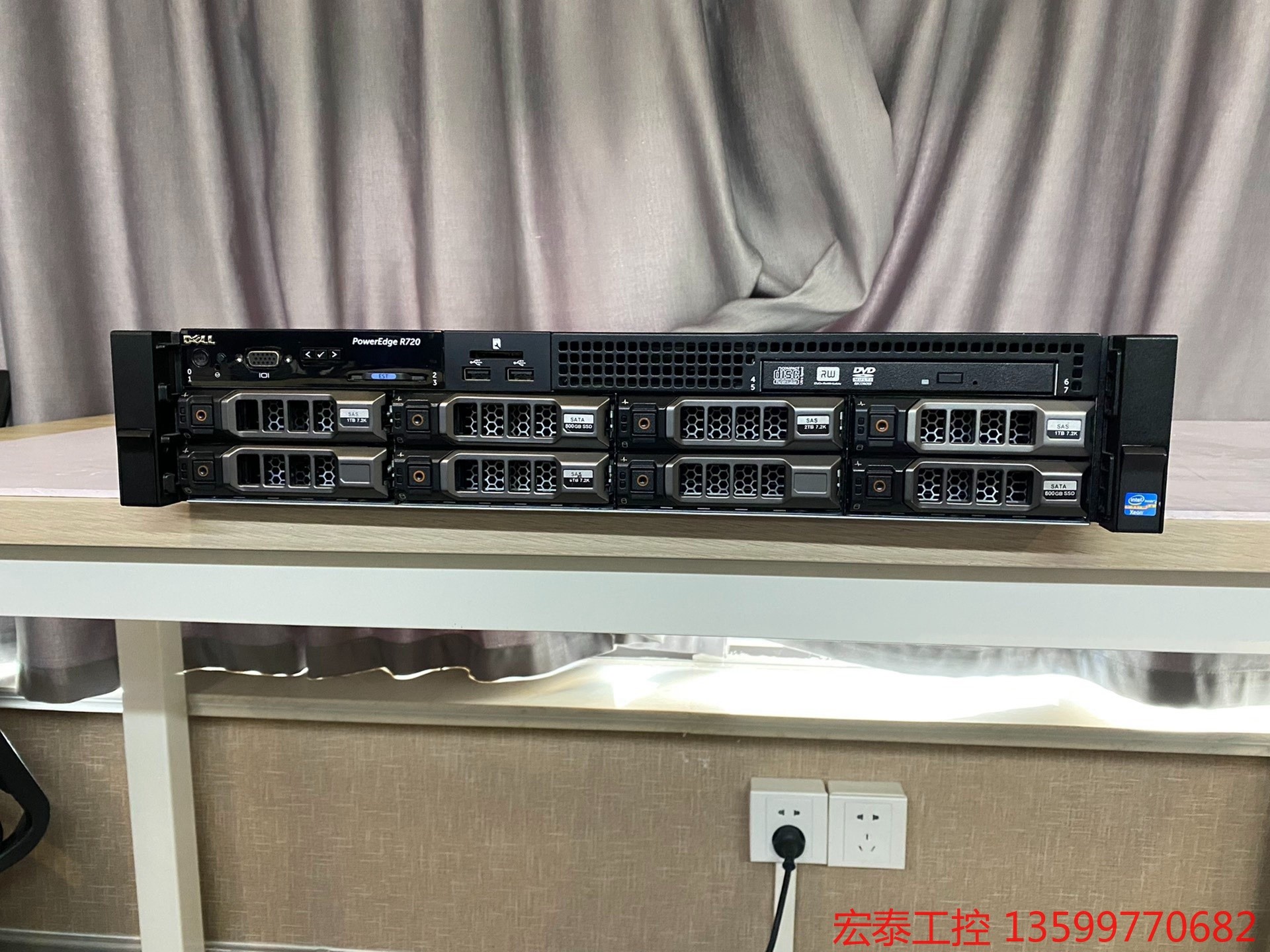 DELL戴尔R720服务器二手2U主机双路静音存储虚拟化R6电 - 图0