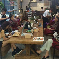 American countryside wood table loft writing table original solid wood table retro desk bench desk meeting table