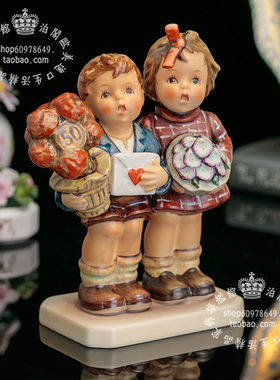 hummel陶瓷德国复古摆件情人装饰