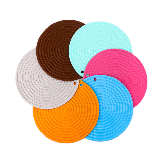 Silicone heat insulation pad household thickened kitchen pad high temperature resistant dining table pad kitchen large pot and bowl coaster non-slip anti-silent
