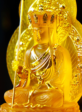 水琉璃地藏佛像佛堂居家供奉摆件