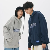 Японская трендовая толстовка с капюшоном для влюбленных, весенняя парная одежда, куртка, с вышивкой, оверсайз