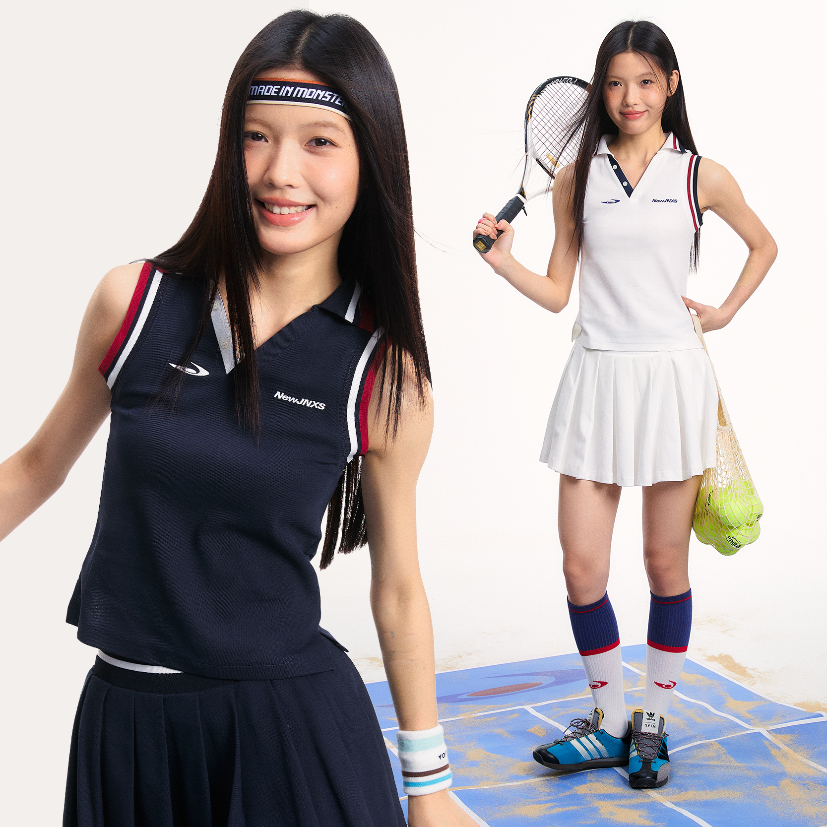 江南先生NewJNXS凉感冰皮速干索罗娜7A抗菌miu系运动休闲背心女夏 - 图0