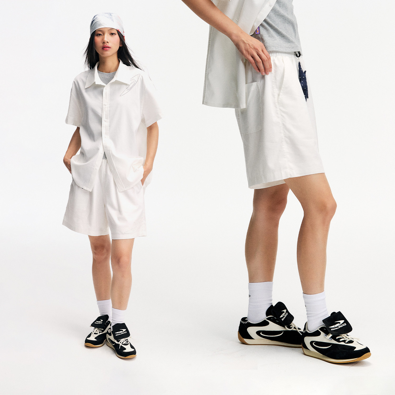 江南先生NewJNXS莱赛尔吸湿透气五分裤亚麻激光镂空绣花短裤男女,淘宝优惠券,粉丝福利购,淘宝优惠卷