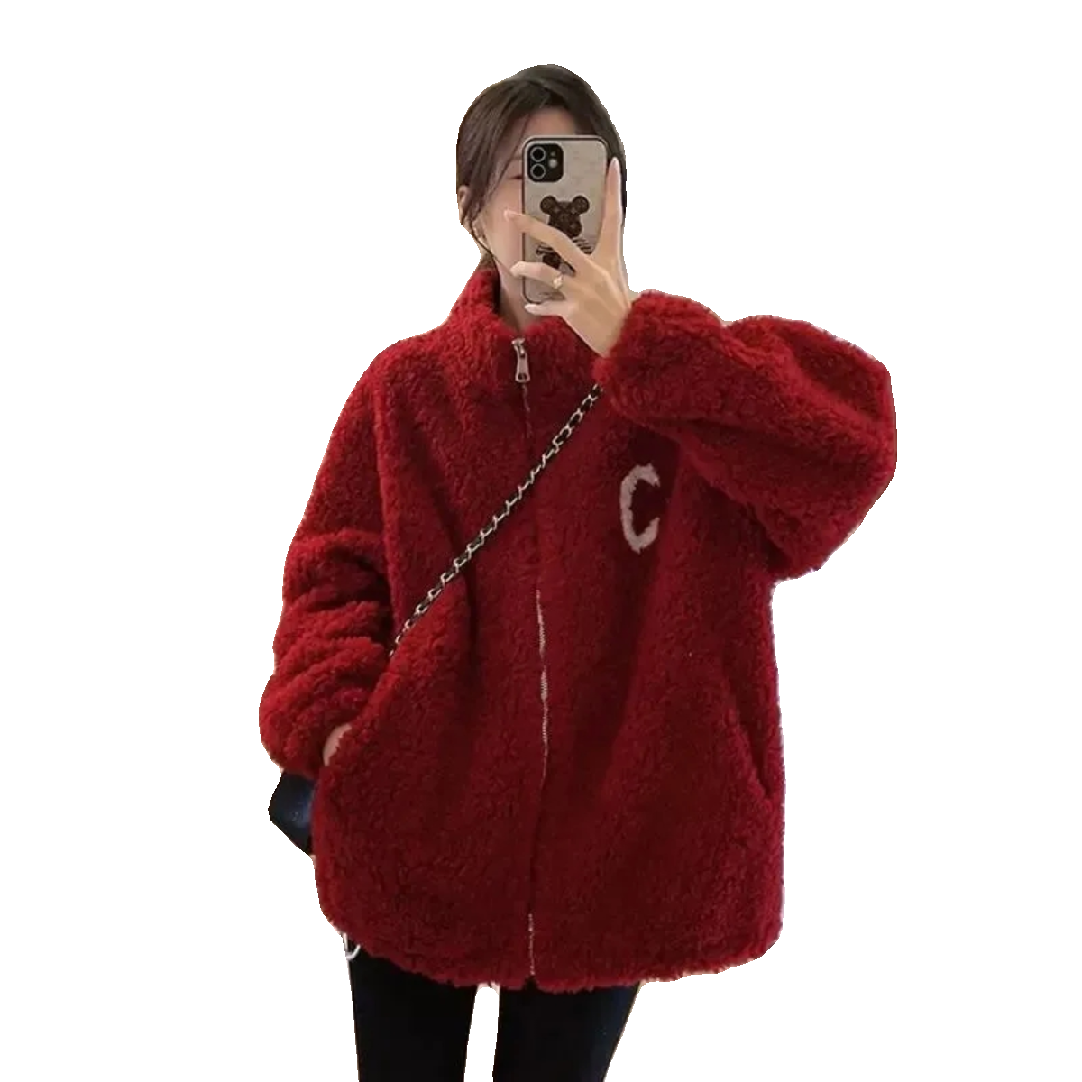 出口清仓折扣商场撤回女装加厚加绒羊羔毛绒棒球服外套大码女卫衣,淘宝优惠券,粉丝福利购,淘宝优惠卷