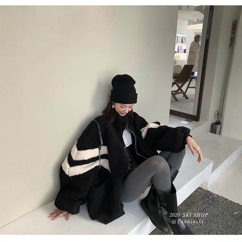 羊羔毛绒加厚立领开衫外套女秋冬季韩版大码宽松保暖加厚外穿外套,淘宝优惠券,粉丝福利购,淘宝优惠卷