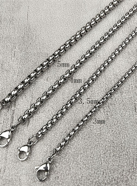 简约钛钢毛衣链男女十字项链百搭