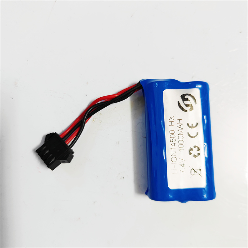 14500锂电池7.4V攀爬车遥控车越野车SM-4P接头电池li-ion battery - 图0