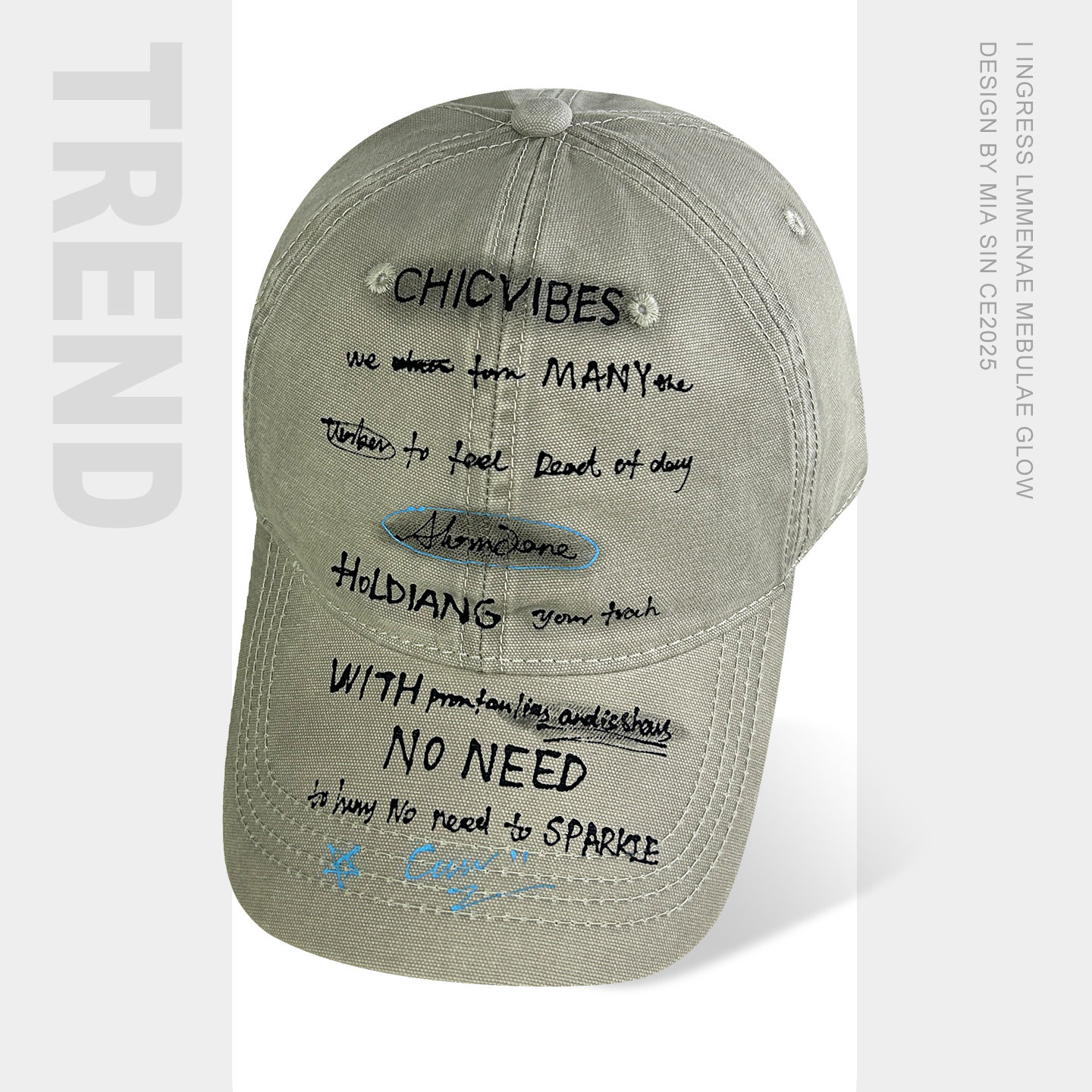 韩国小众潮牌手绘字母软顶棒球帽女百搭宽檐显脸小纯棉鸭舌帽子男,淘宝优惠券,粉丝福利购,淘宝优惠卷