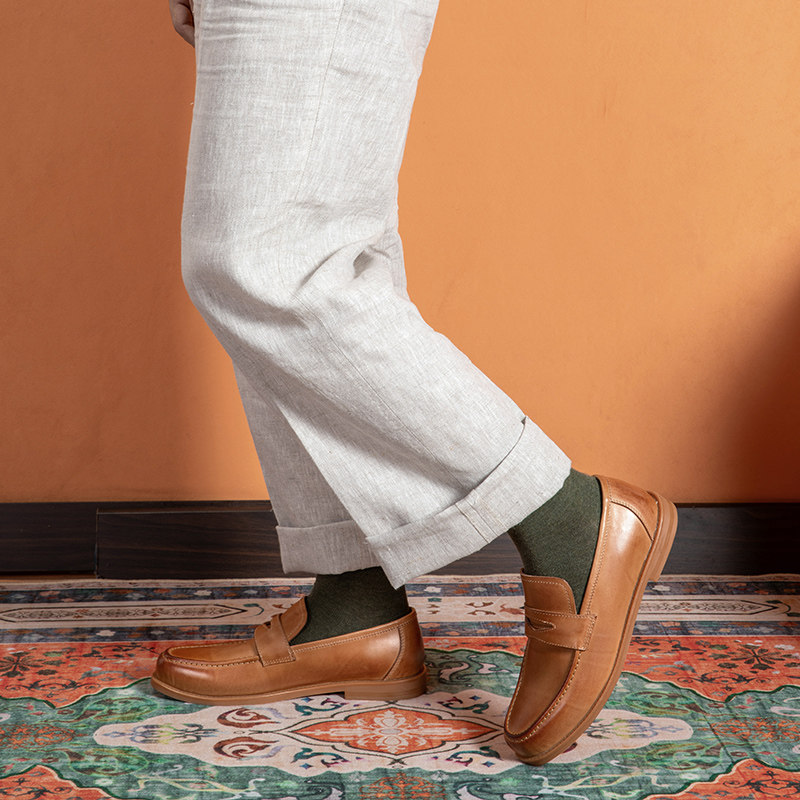 春季透气软皮软底豆豆鞋真皮男士休闲皮鞋商务牛皮一脚蹬乐福鞋子,淘宝优惠券,粉丝福利购,淘宝优惠卷