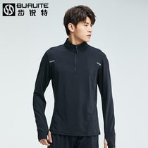 Fitness Suit Mens Autumn Winter Half Zip Speed Dry Clothes Sports Training Sports T Blouse Long Sleeve Running Riding Clothes