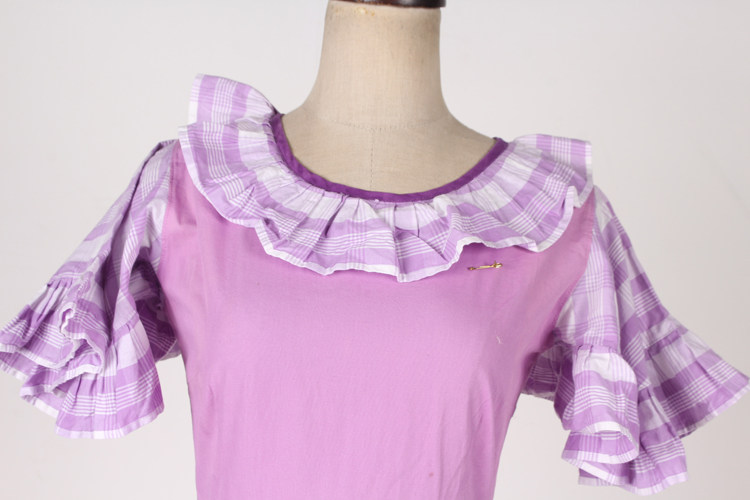 vintage古着日本制春夏中古女装韩系甜美风女装连衣裙H677