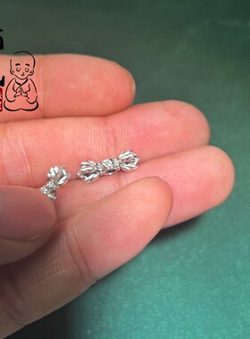 精工版银金刚铃杵背云佛珠配饰