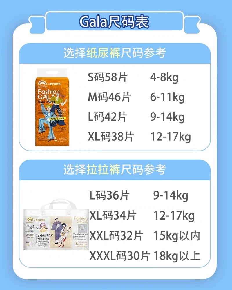 新春特惠价碧芭盛夏光年GALA宝纸尿裤拉拉裤超透气训练裤小内裤尿 - 图0