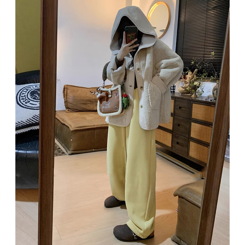 孕妇直筒裤秋冬季加绒外穿宽松无托腹抽绳束脚长裤子两穿休闲卫裤,淘宝优惠券,粉丝福利购,淘宝优惠卷