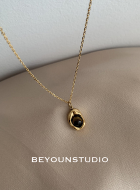 气质小众虎眼石锁骨链别样美拉德