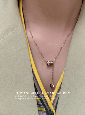 ZUORAN 高级罗马锆石钛钢ins网红潮流气质百搭锁骨链chic项链576