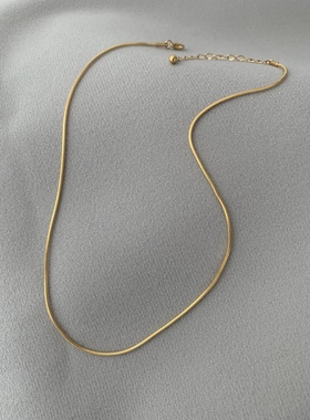 欧美风高级感金色蛇骨链钛钢