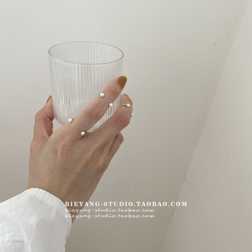 ZUORAN 韩风小众高级珍珠关节戒叠戴ins百搭开口设计时髦戒指R01 - 图1