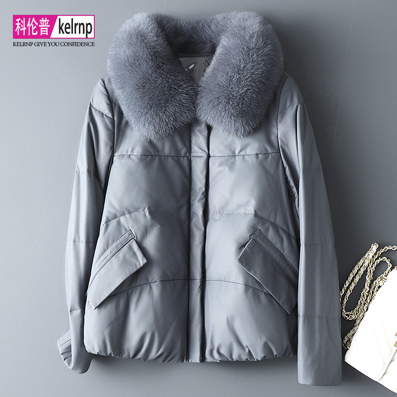 真皮羽绒服女短款2025新冬韩版显瘦减龄狐狸毛领海宁绵羊皮衣外套,淘宝优惠券,粉丝福利购,淘宝优惠卷