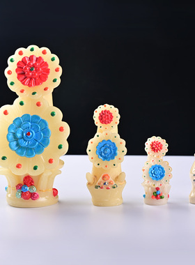 新款树脂彩绘玛食子八供佛堂