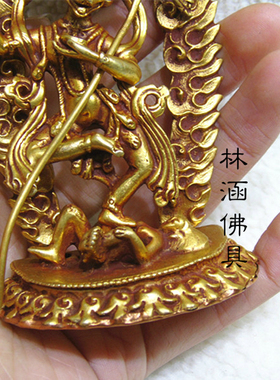 尼泊尔纯铜鎏金宁玛巴小佛像