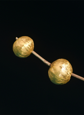 手工錾刻古法黄金灯笼隔珠